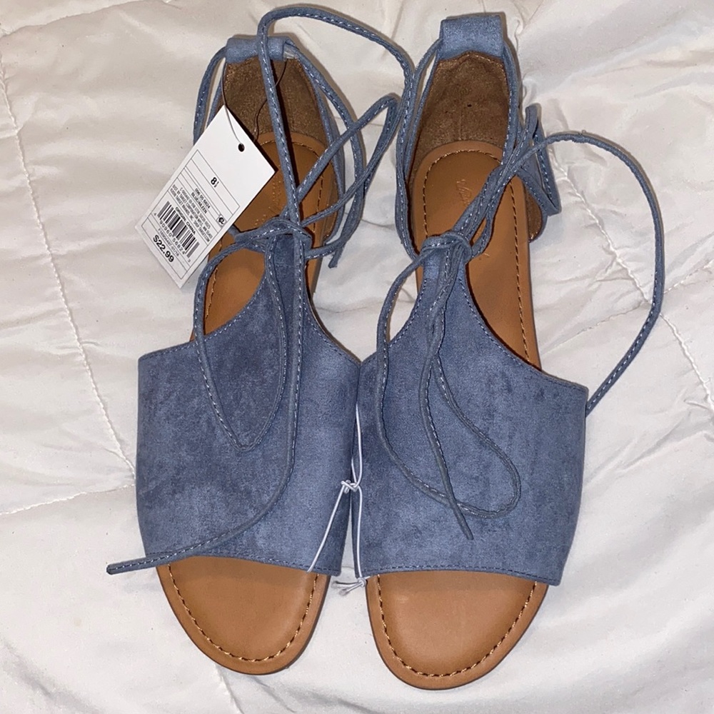 Blue Tie-up Sandals